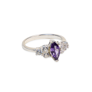 Anillo solitario morado