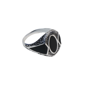 Anillo de plata envejecida