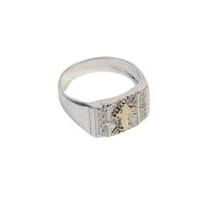 Anillo plata con oro