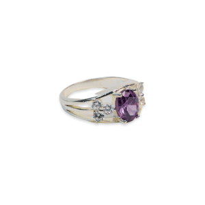 Anillo circón morado