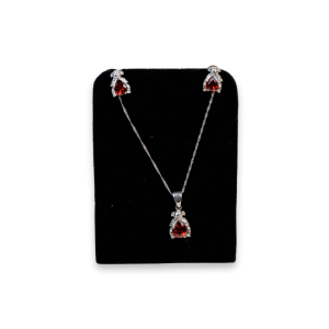 Conjunto circón rojo