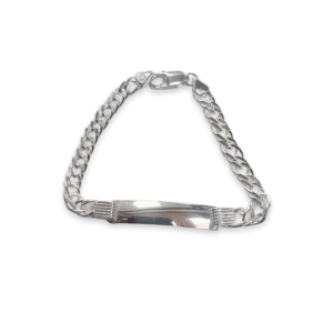 Pulsera plaqueta doblé grumet