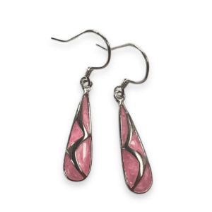 Aro colgante gotita rosada